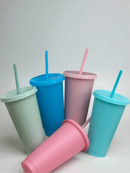 Personalised 24oz 710ml Cold Cup with Straw & Lid | Custom Tumbler - SeriouslyPersonal