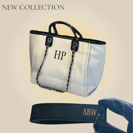 The On-the-Go Set - Cream + All Black Wristlet