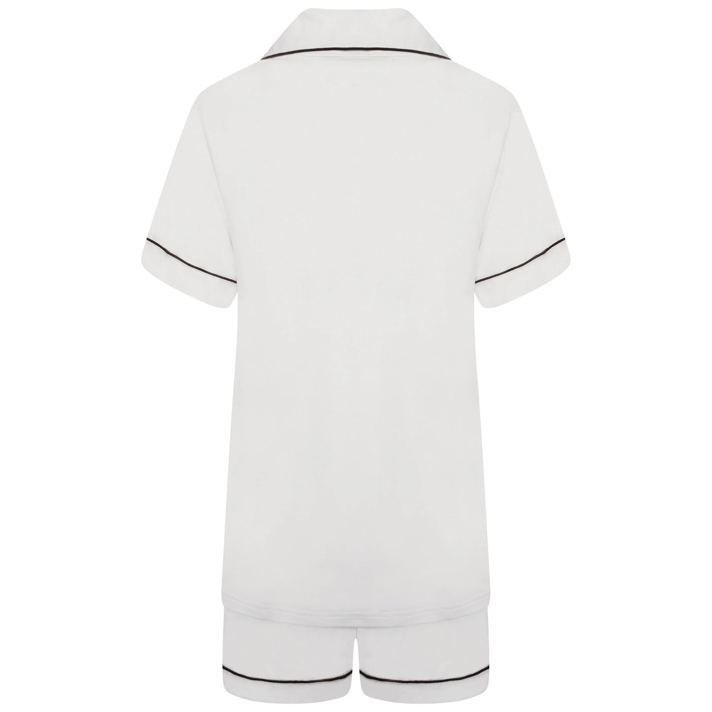 Bamboo Short Pyjama Set - White