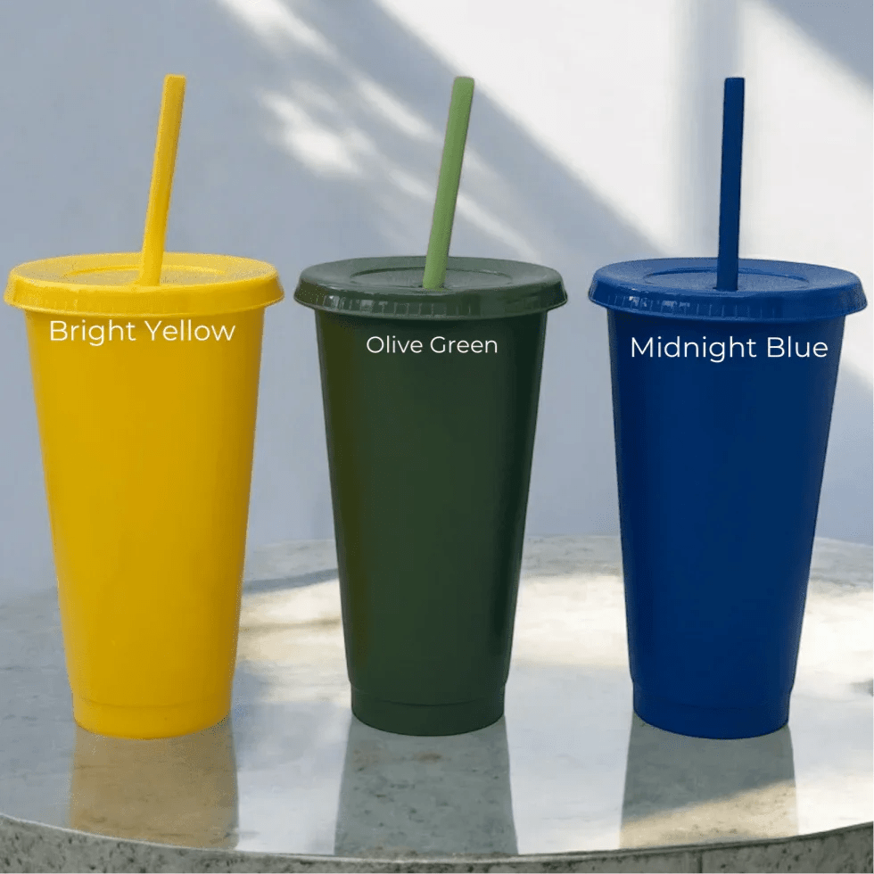 Personalised 24oz 710ml Cold Cup with Straw & Lid | Custom Tumbler - SeriouslyPersonal