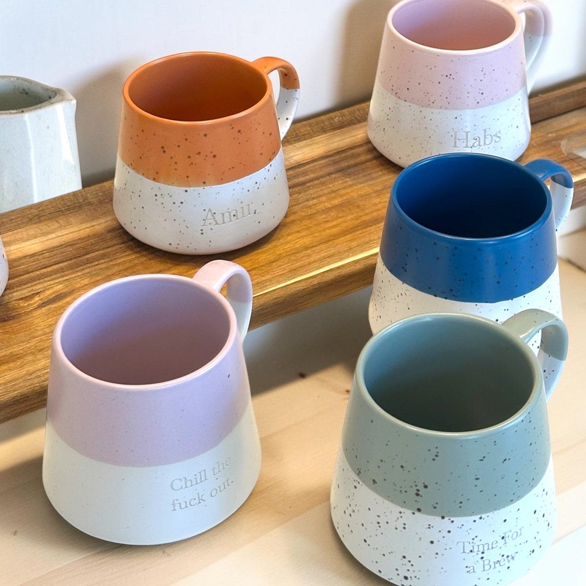 Personalised Two Tone Fleck Mug
