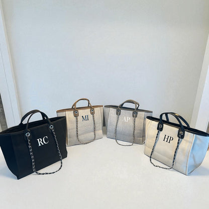Personalised Medium Totebag Handbag With Initials
