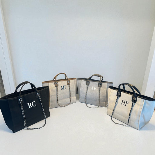 Personalised Medium Totebag Handbag With Initials