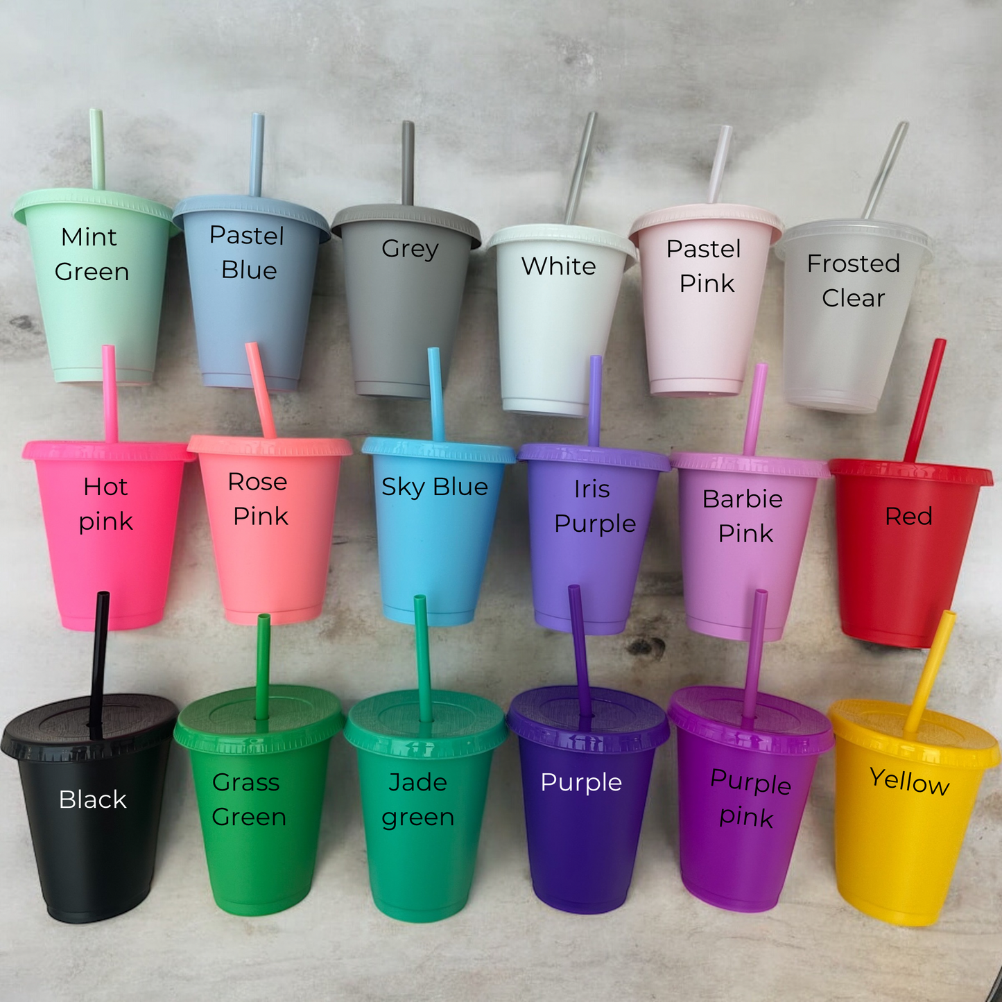 Baby Cup 16oz 450ml With Lid & Straw