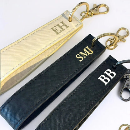 Personalised Wristlet Keyring With Custom Initials - SeriouslyPersonal