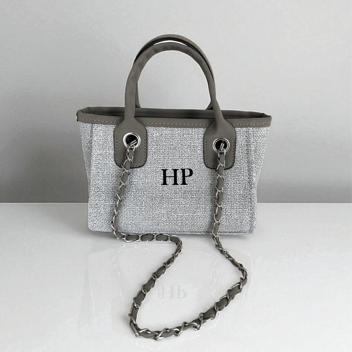 Personalised Mini Totebag Handbag With Initials - SeriouslyPersonal