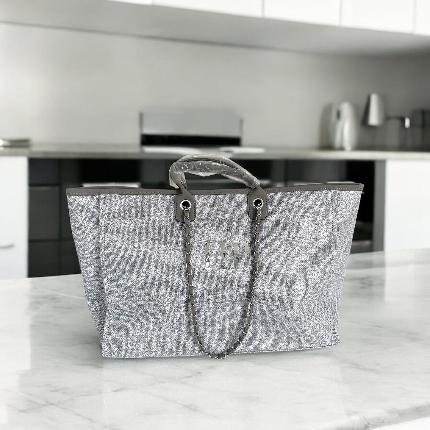Personalised Large Totebag Handbag With Initials