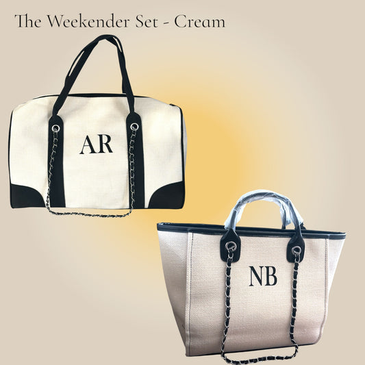 The Weekender Set - Cream