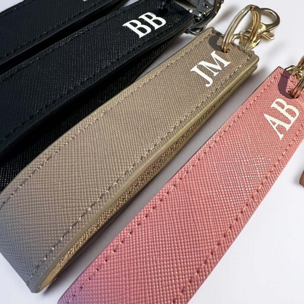 Personalised Wristlet Keyring With Custom Initials - SeriouslyPersonal