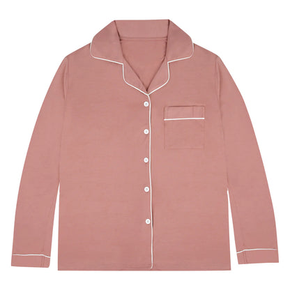 Bamboo Long Pyjama Set - Mocha