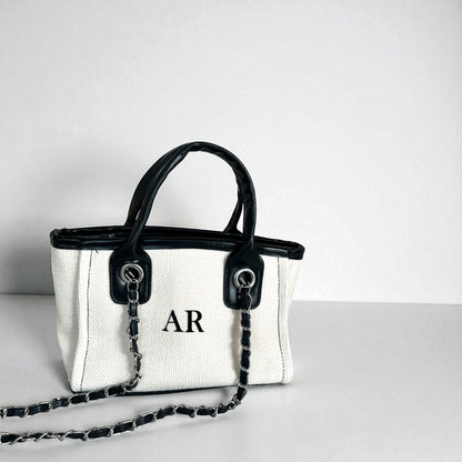 Personalised Mini Totebag Handbag With Initials