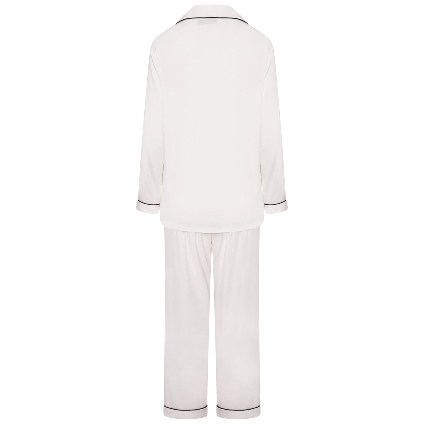 Bamboo Long Pyjama Set - White