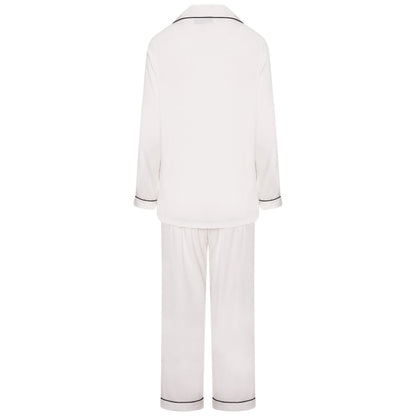 Bamboo Long Pyjama Set - White