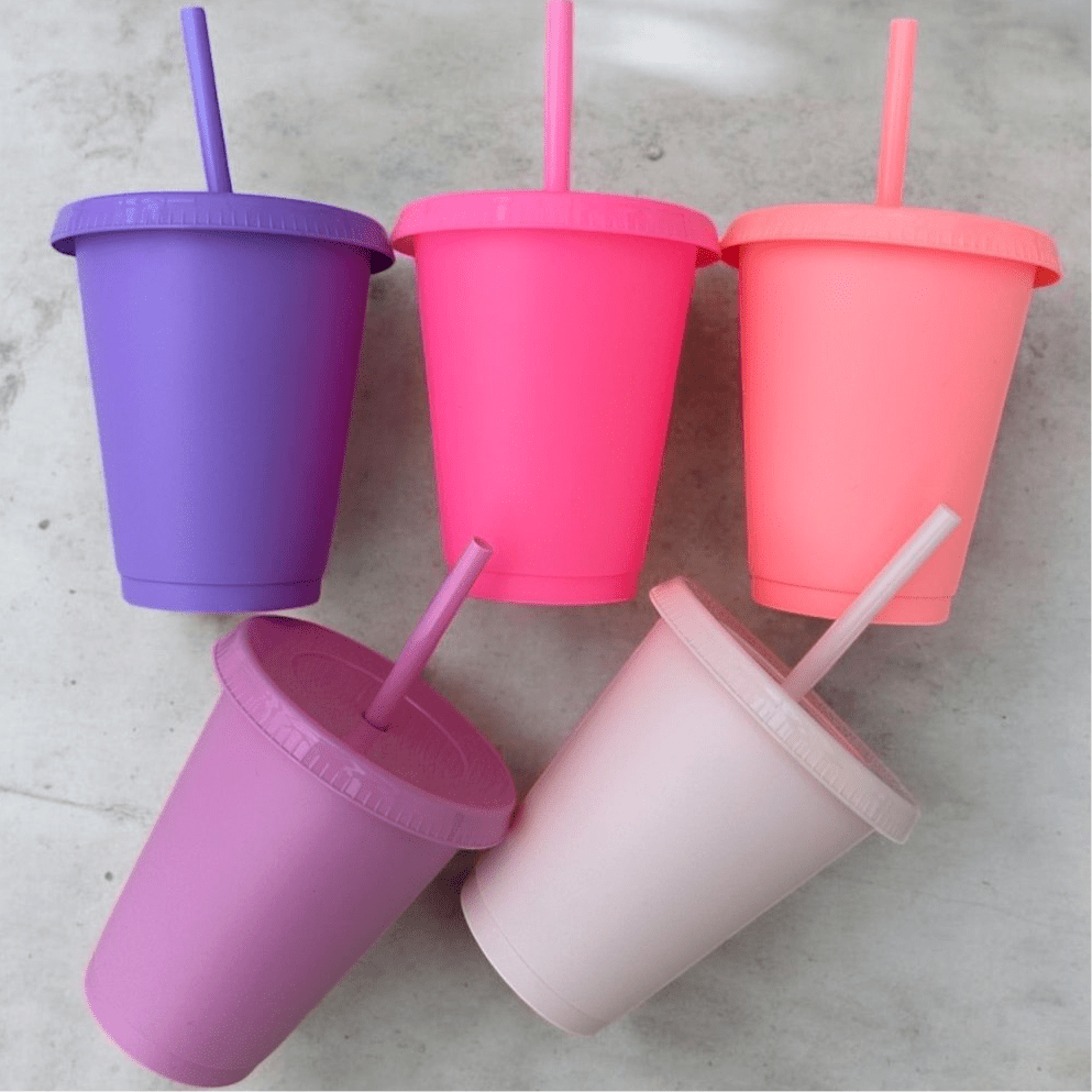 Blank Baby Cup 16oz 450ml With Lid & Straw - SeriouslyPersonal