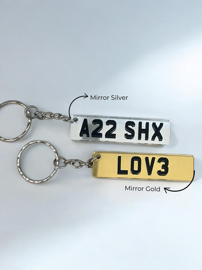 Personalised 4D Number Plate Keyring | Custom Car Registration Plate | Car Accessories | Perfect Gift for Him & Her