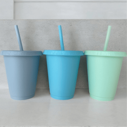 Blank Baby Cup 16oz 450ml With Lid & Straw - SeriouslyPersonal