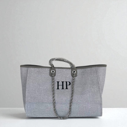 Personalised Large Totebag Handbag With Initials
