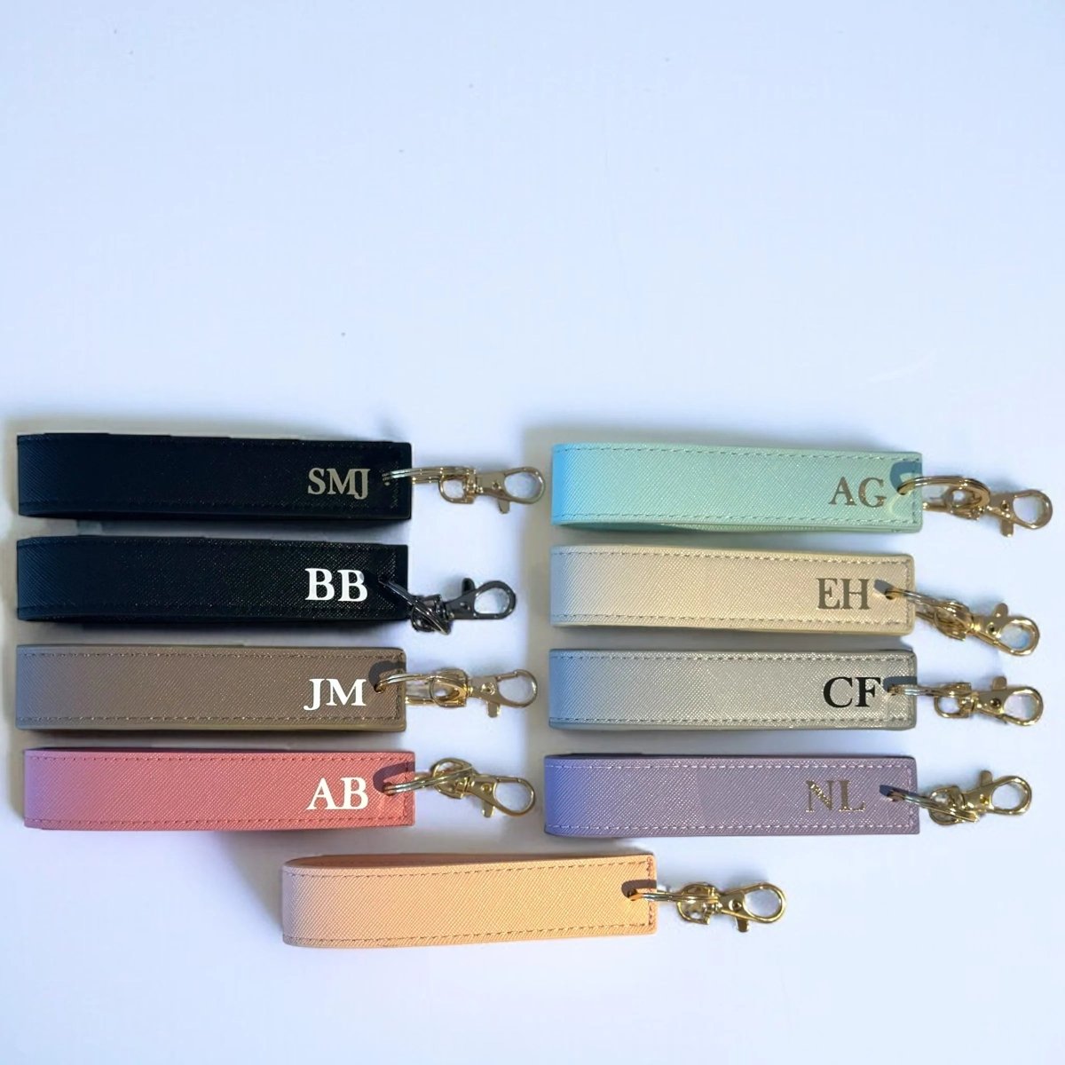 Personalised Wristlet Keyring With Custom Initials - SeriouslyPersonal