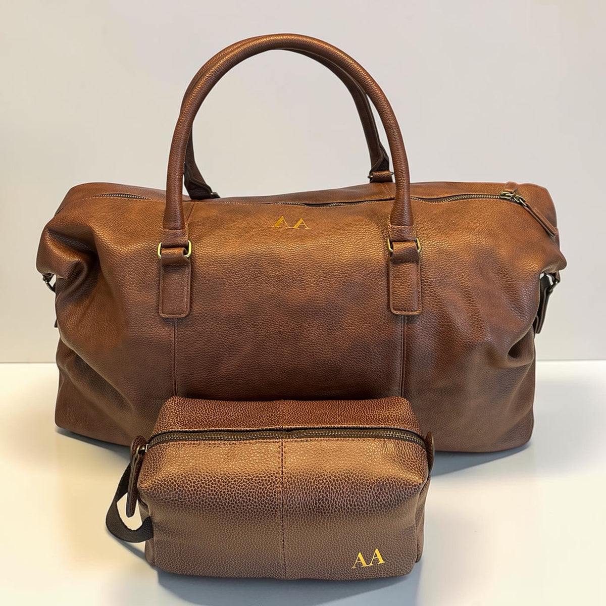 Personalised Men’s Leather Duffel Bag