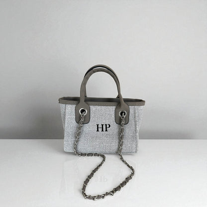 Personalised Mini Totebag Handbag With Initials