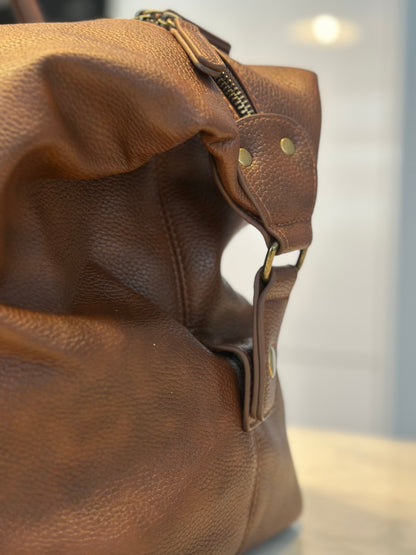 Personalised Men’s Leather Duffel Bag