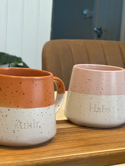 Personalised Two Tone Fleck Mug