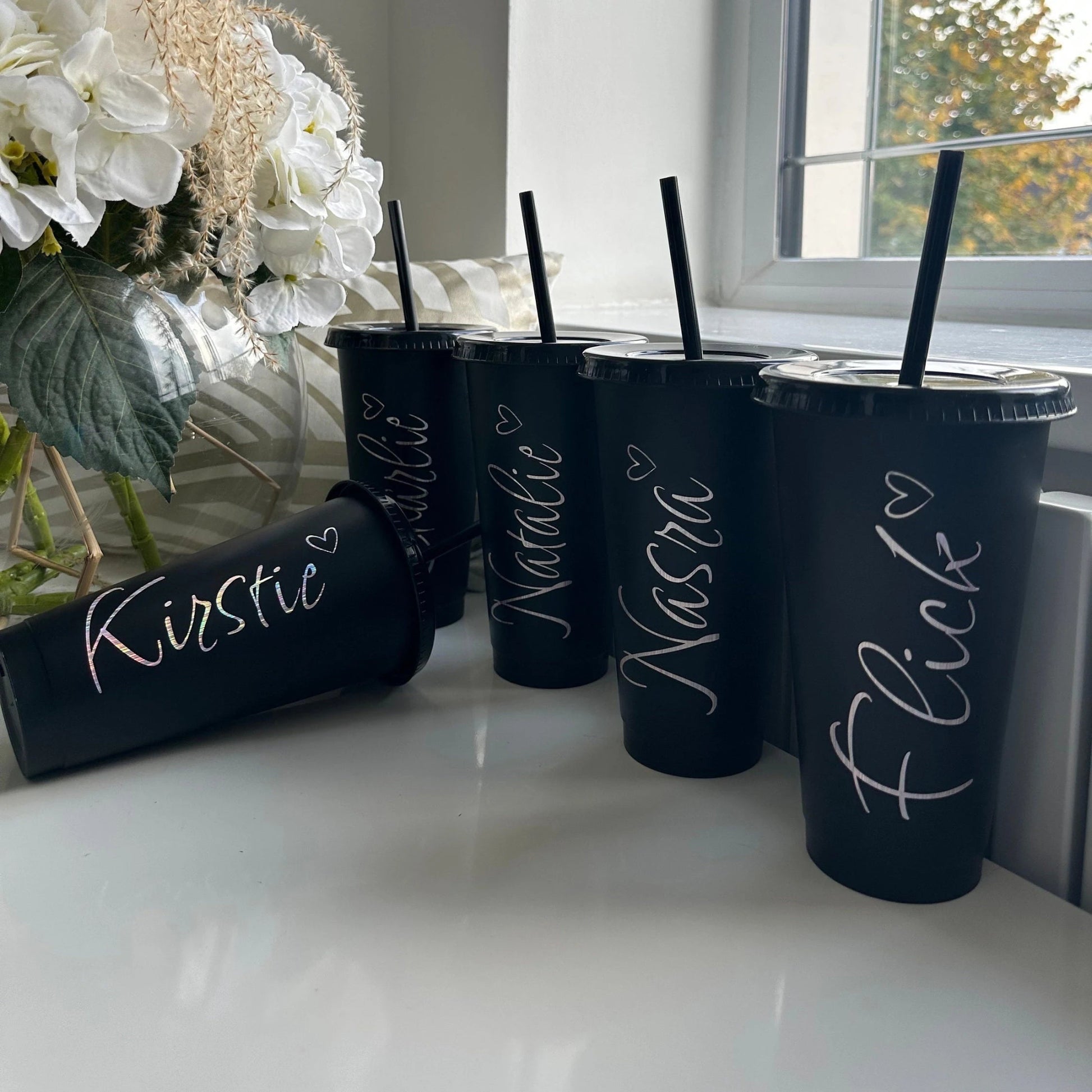 Personalised 24oz 710ml Cold Cup with Straw & Lid | Custom Tumbler | - SeriouslyPersonal