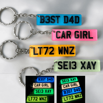 Personalised 4D Number Plate Keyring | Custom Car Registration Plate | Car Accessories | - SeriouslyPersonal