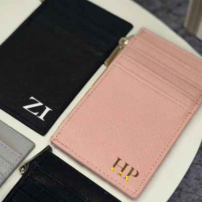 Personalised Card Holder Wallet With Zipper - SeriouslyPersonal