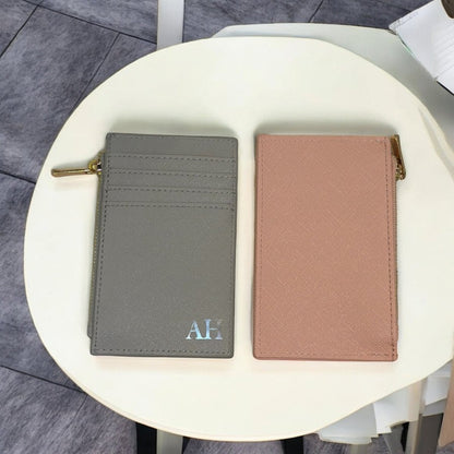 Personalised Card Holder Wallet With Zipper - SeriouslyPersonal