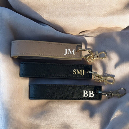 Personalised Wristlet Keyring With Custom Initials | - SeriouslyPersonal